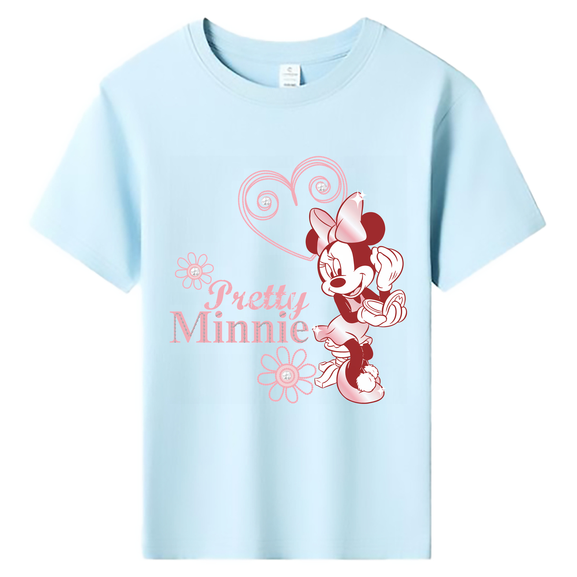 （画像用） ミッキーマウス Mickey Mouse 綿100％キッズTシャツ（フロントプリント）